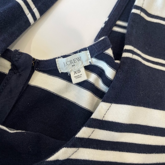 J. CREW White Navy Blue Striped Sleeveless Dress XS. - Picture 6 of 8